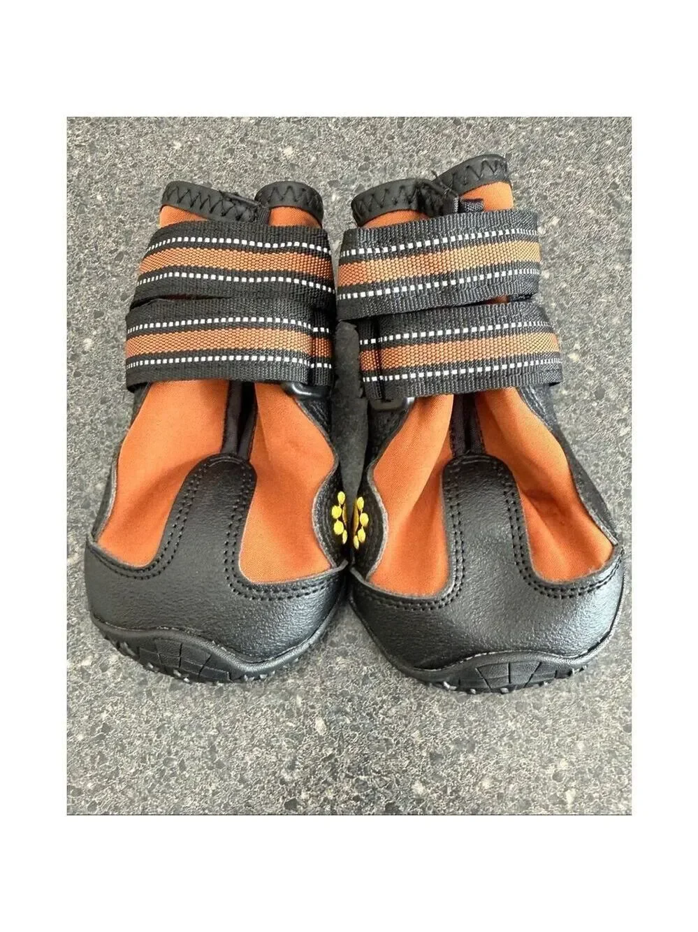 Acadia Trail Orange & Black All-Weather Dog Booties - Reflective lot 2